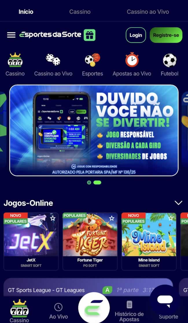 Jogo cassino online